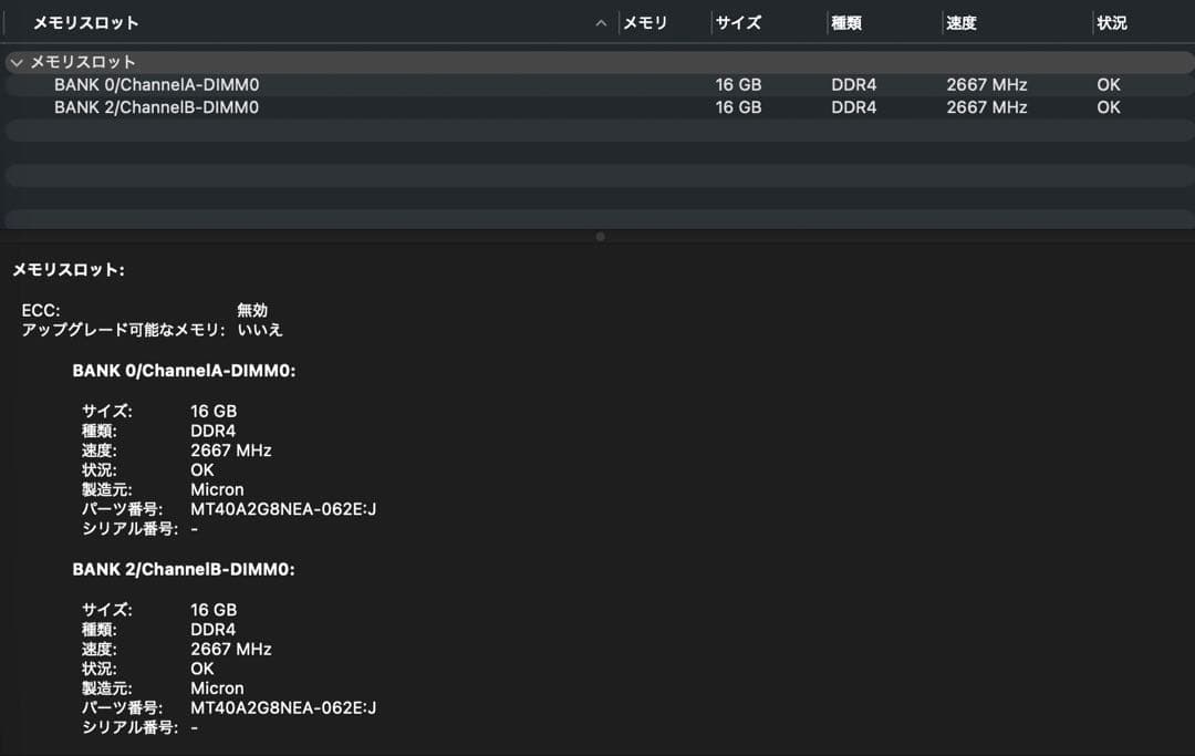 MacBook Pro 16インチ 2019 Core i9/32GB/1TB