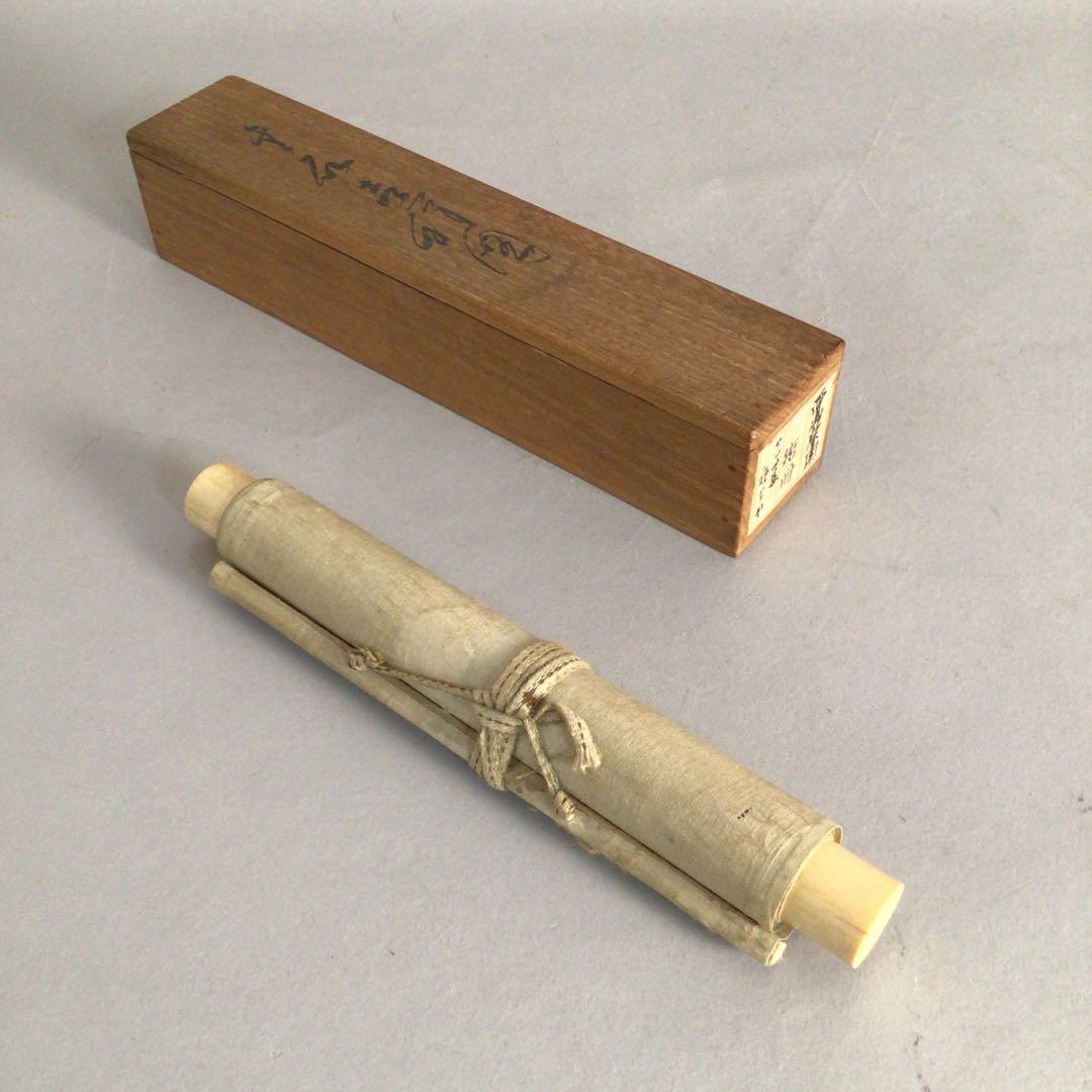 No3479 掛軸　森金石(琴石)  唐人鶴図　着色絹本　合箱　中国画　送料無料