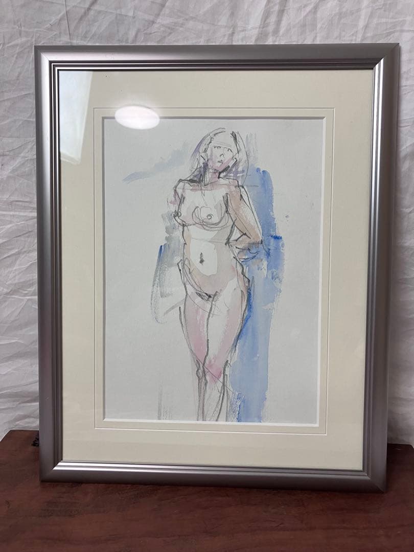 絵画、水彩スケッチ、ヌードクロッキー、真作