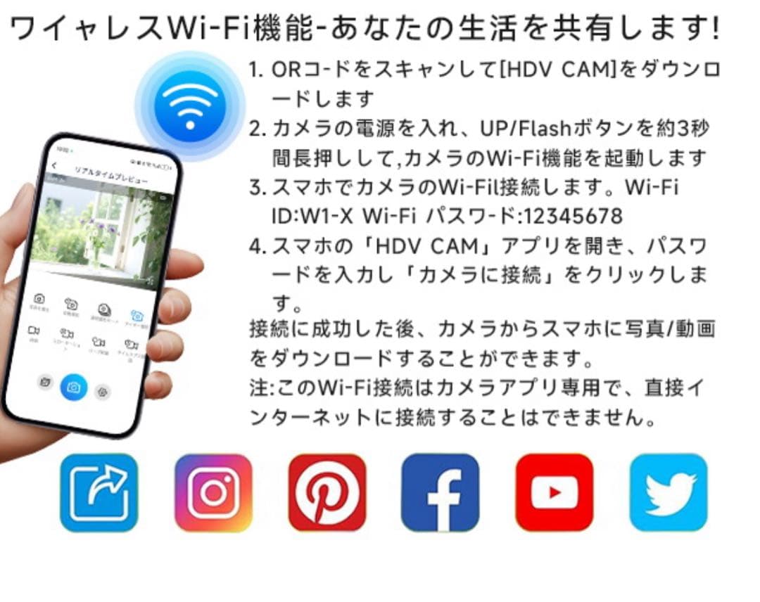 デジタルカメラ 5K 録画撮り 3.0 インチ SDカード付き 運動会 カメラ