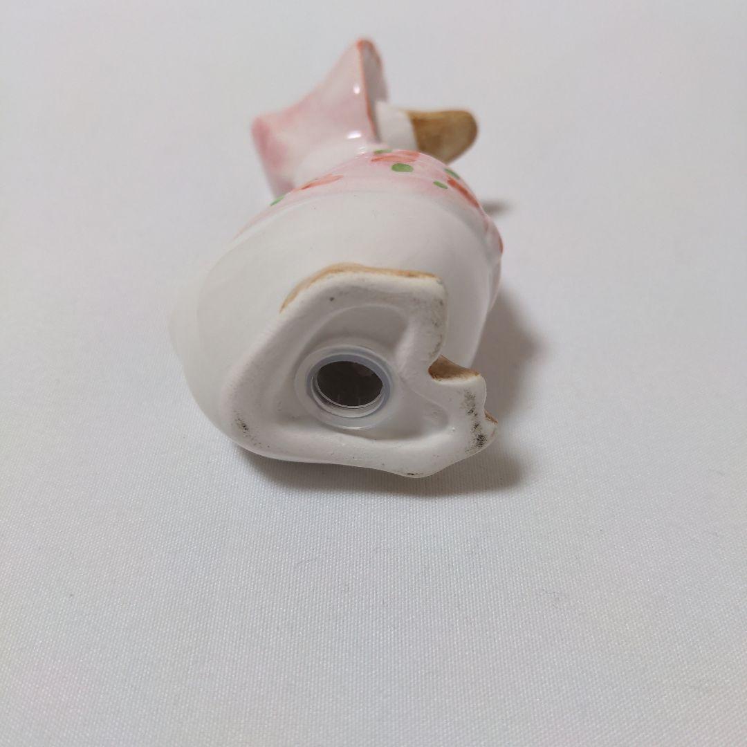 アヒルのカップル 陶器フィギュア 2個セット 昭和レトロ