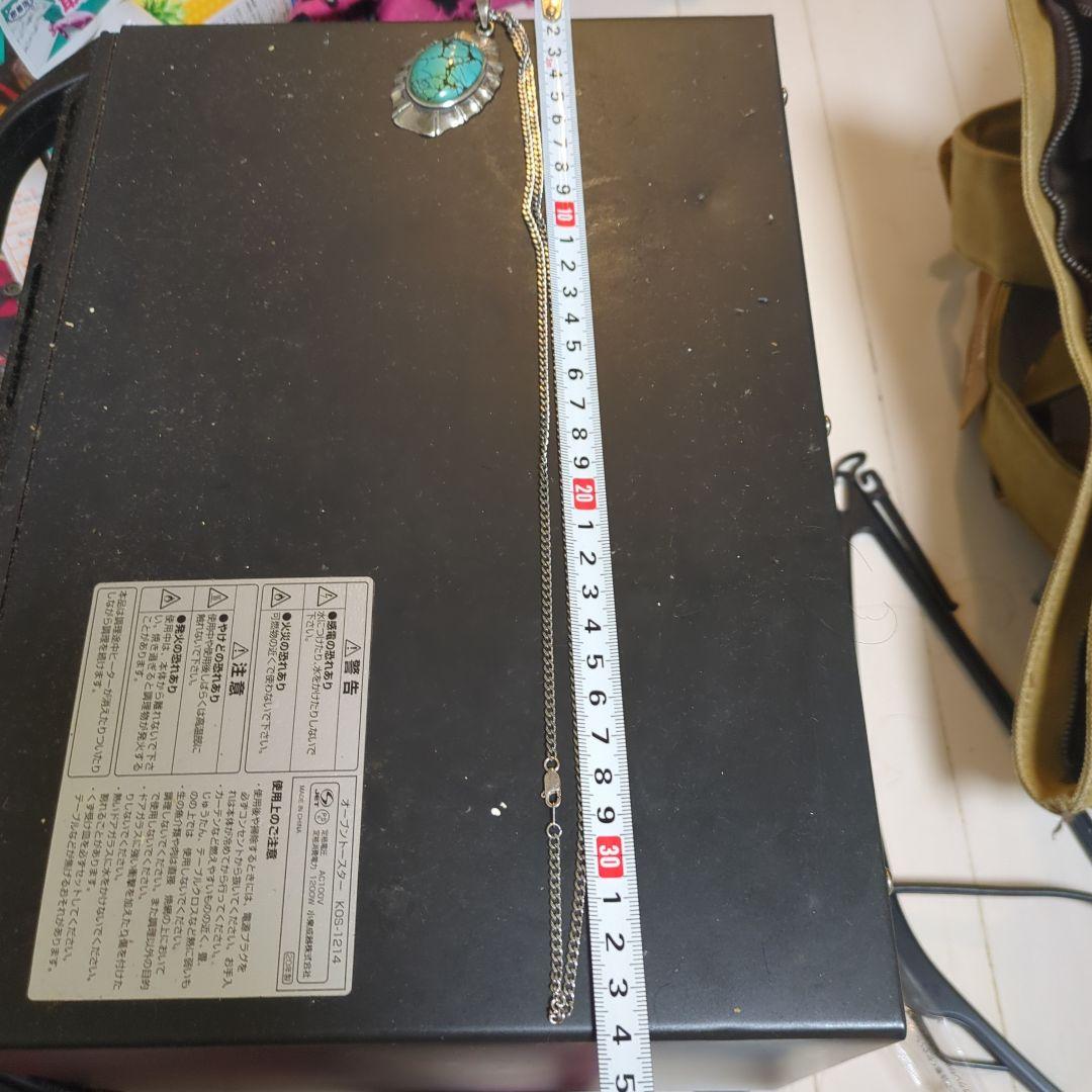 ターコイズ、スパイダーウェイブシルバーペンダント