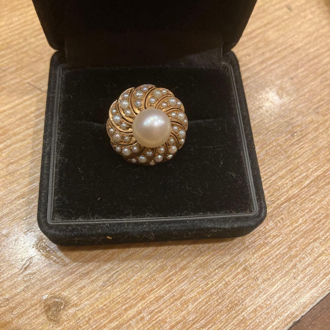 14K シードパールリング