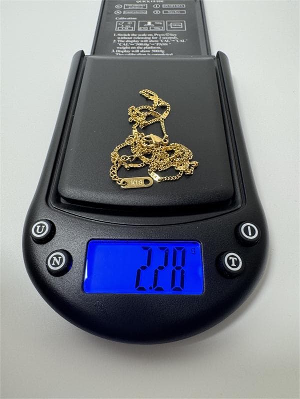 K18ゴールドチェーンネックレス2.28g