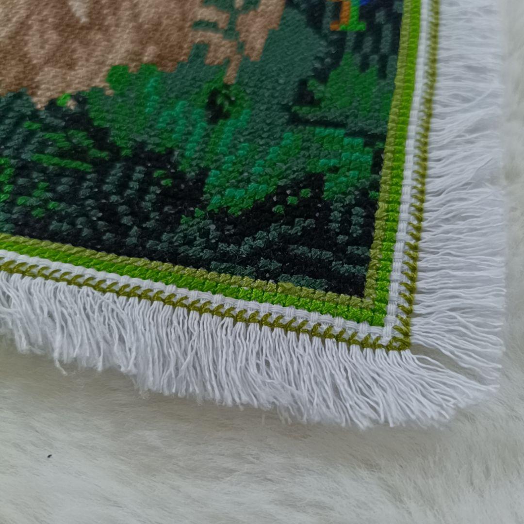 ☆完成品☆ハンドメイド クロスステッチ 動物大集合 刺繍 世界名作劇場 ライオン