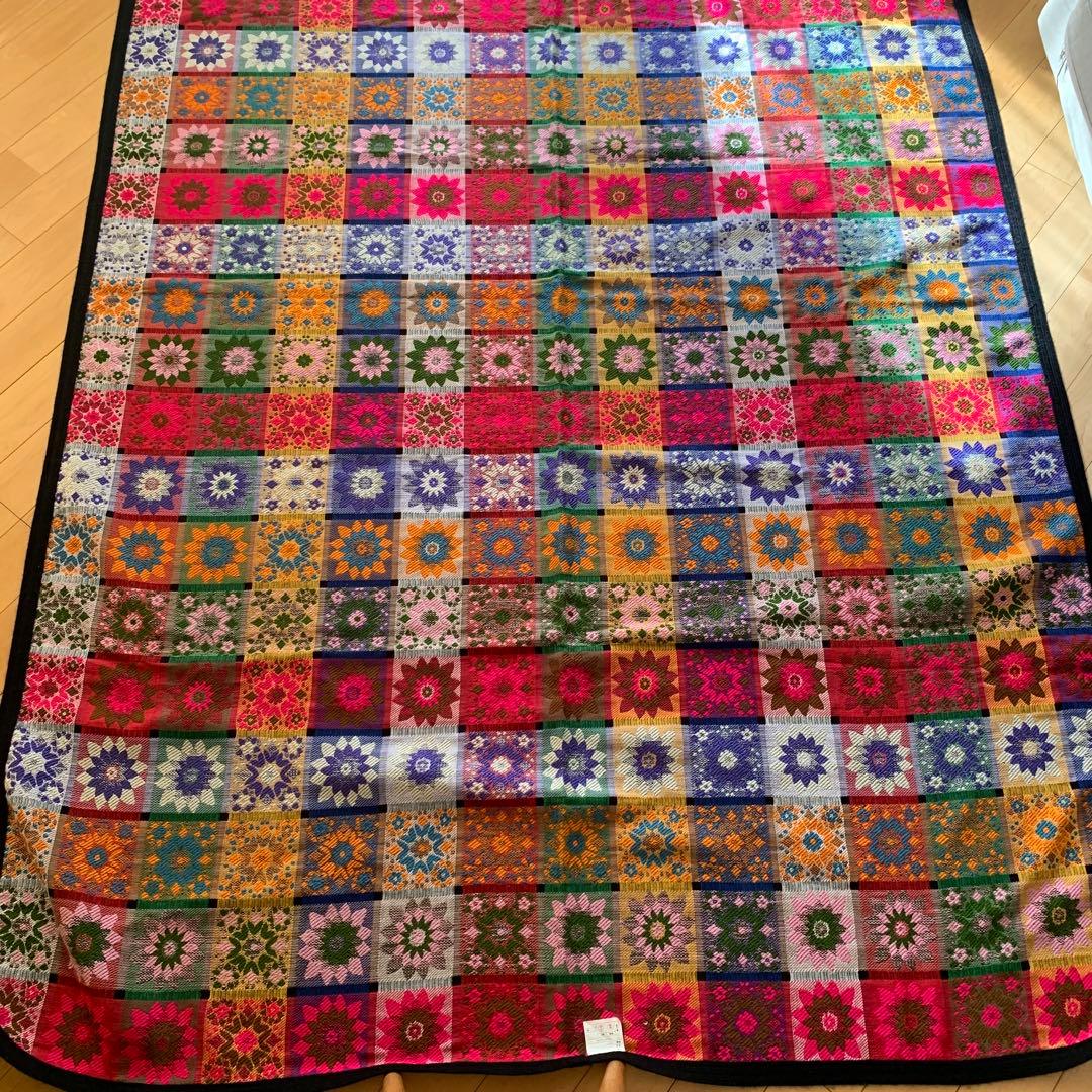 ビンテージ スペイン ゴブラン カラフル ベッドスプレッド マルチカバー 西川