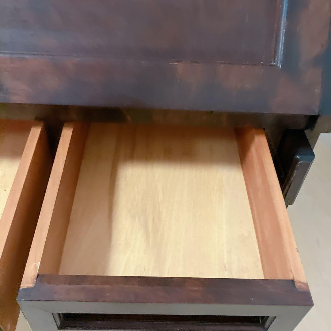 松本民芸家具　ライティングビューロー　デスク　チェスト　木製　デスクチェア