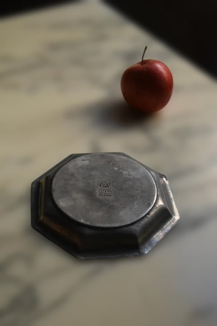 美しいエタン　オクトゴナル深皿（12.6㎝）　フランスアンティーク　印有