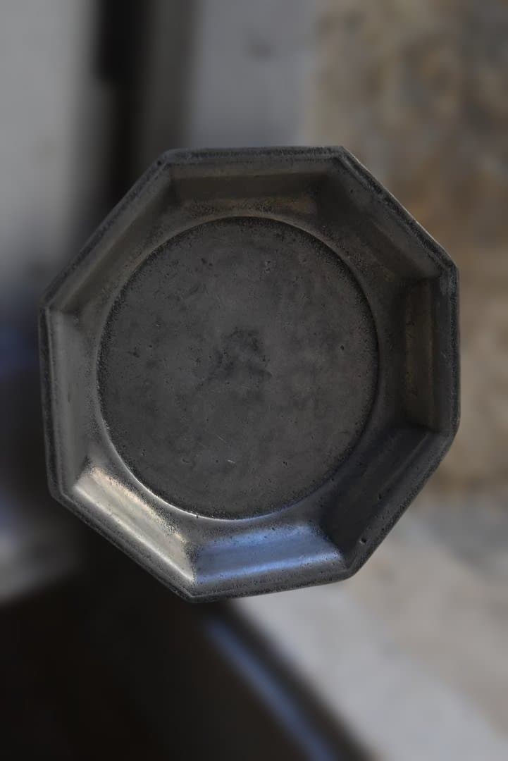 美しいエタン　オクトゴナル深皿（12.6㎝）　フランスアンティーク　印有