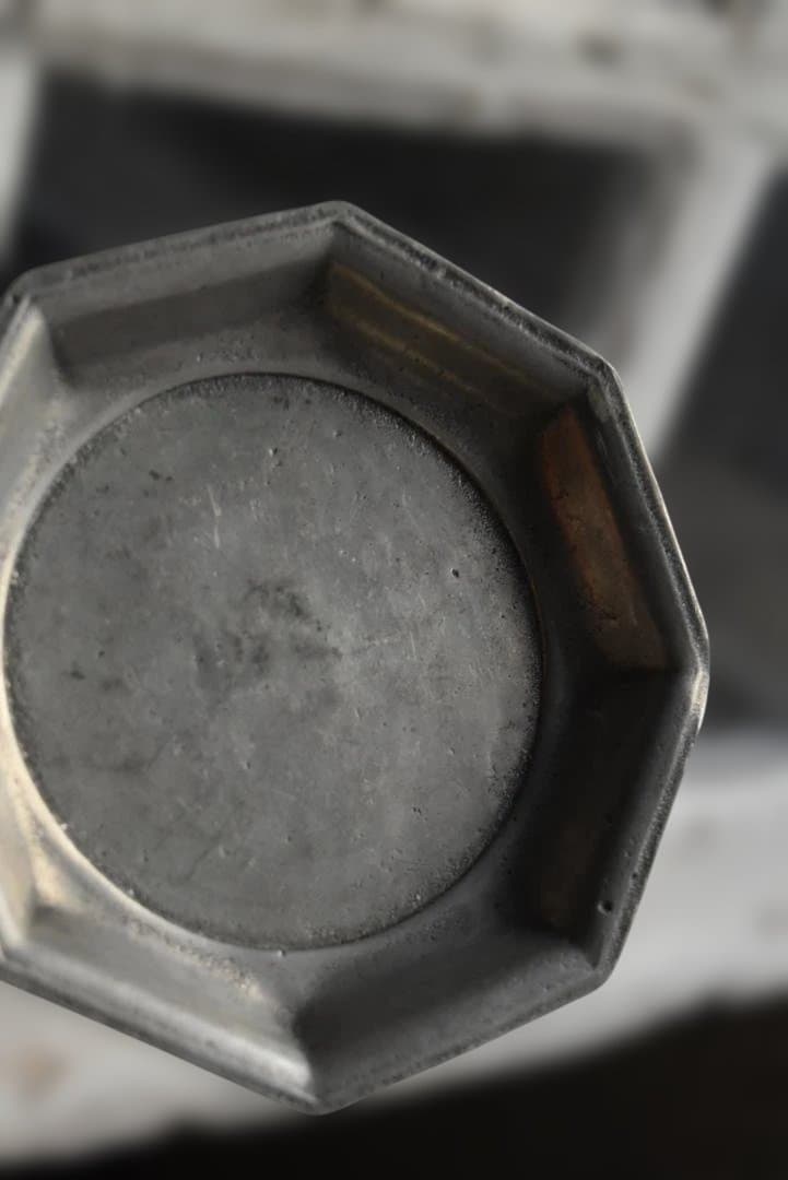 美しいエタン　オクトゴナル深皿（12.6㎝）　フランスアンティーク　印有