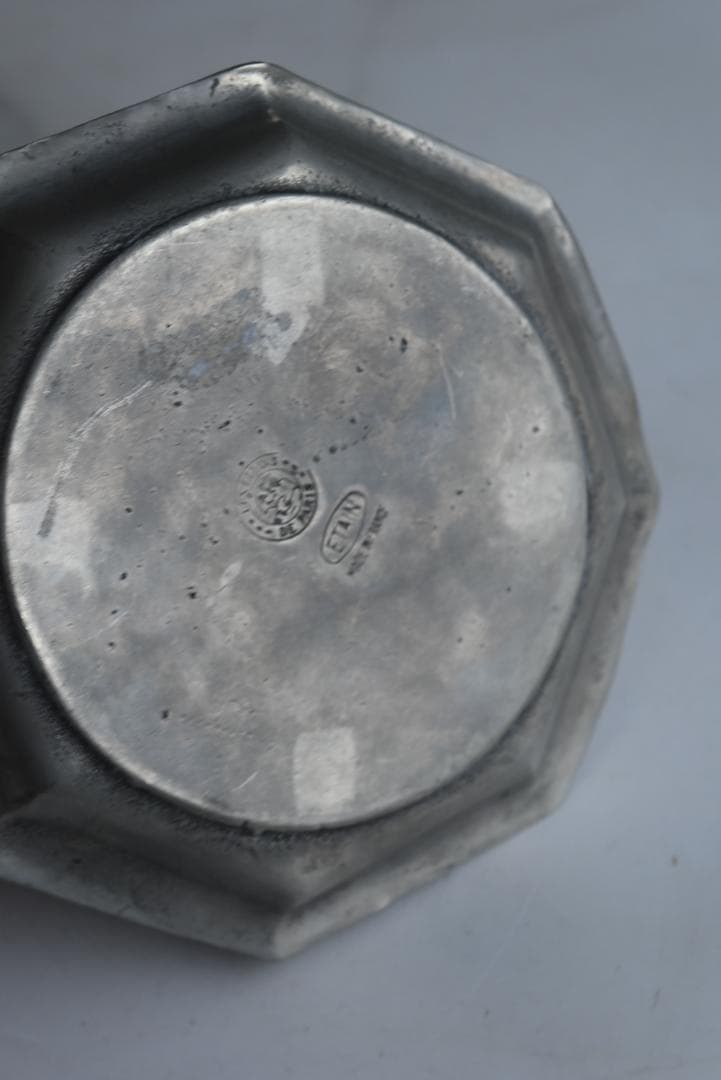 美しいエタン　オクトゴナル深皿（12.6㎝）　フランスアンティーク　印有