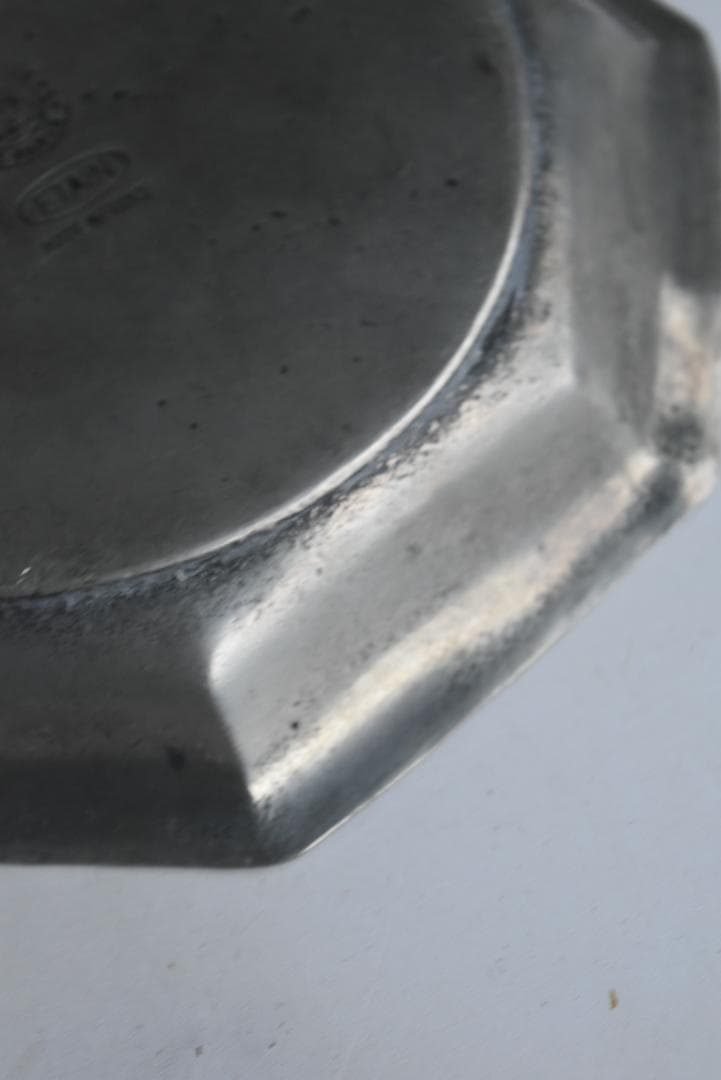 美しいエタン　オクトゴナル深皿（12.6㎝）　フランスアンティーク　印有