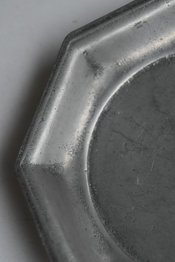 美しいエタン　オクトゴナル深皿（12.6㎝）　フランスアンティーク　印有