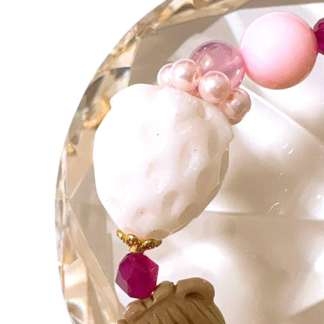 アラシャンくま・ホワイトジャスパー・ブルトパ(ブレス2本セット)天然石ブレス