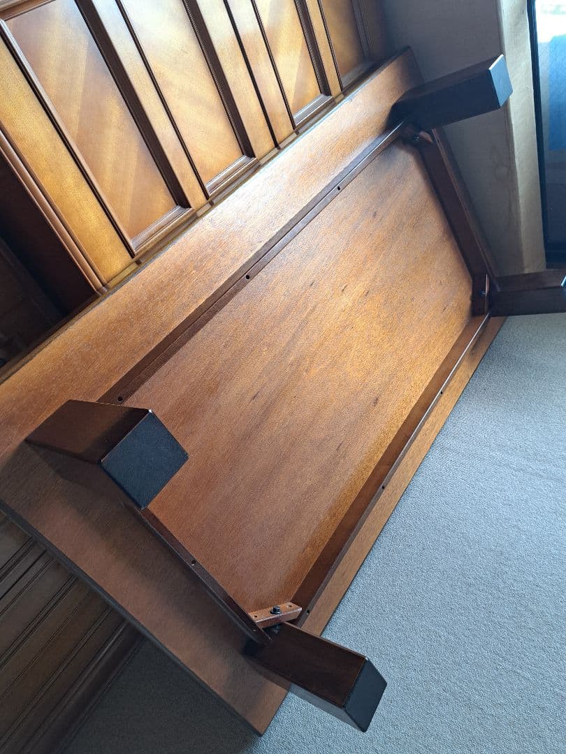 2回使用　木製座卓 光沢仕上げ 茶色