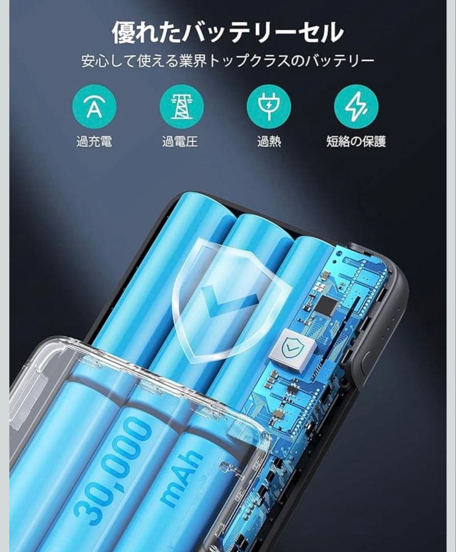 Fivaric 100W モバイルバッテリー PD 30000mAh 大容量