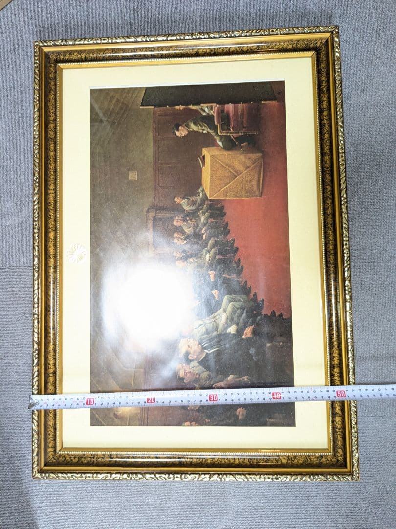 複製 白川一郎 最後の御前会議 終戦の詔書 額装 天皇陛下 大日本帝国軍 印刷