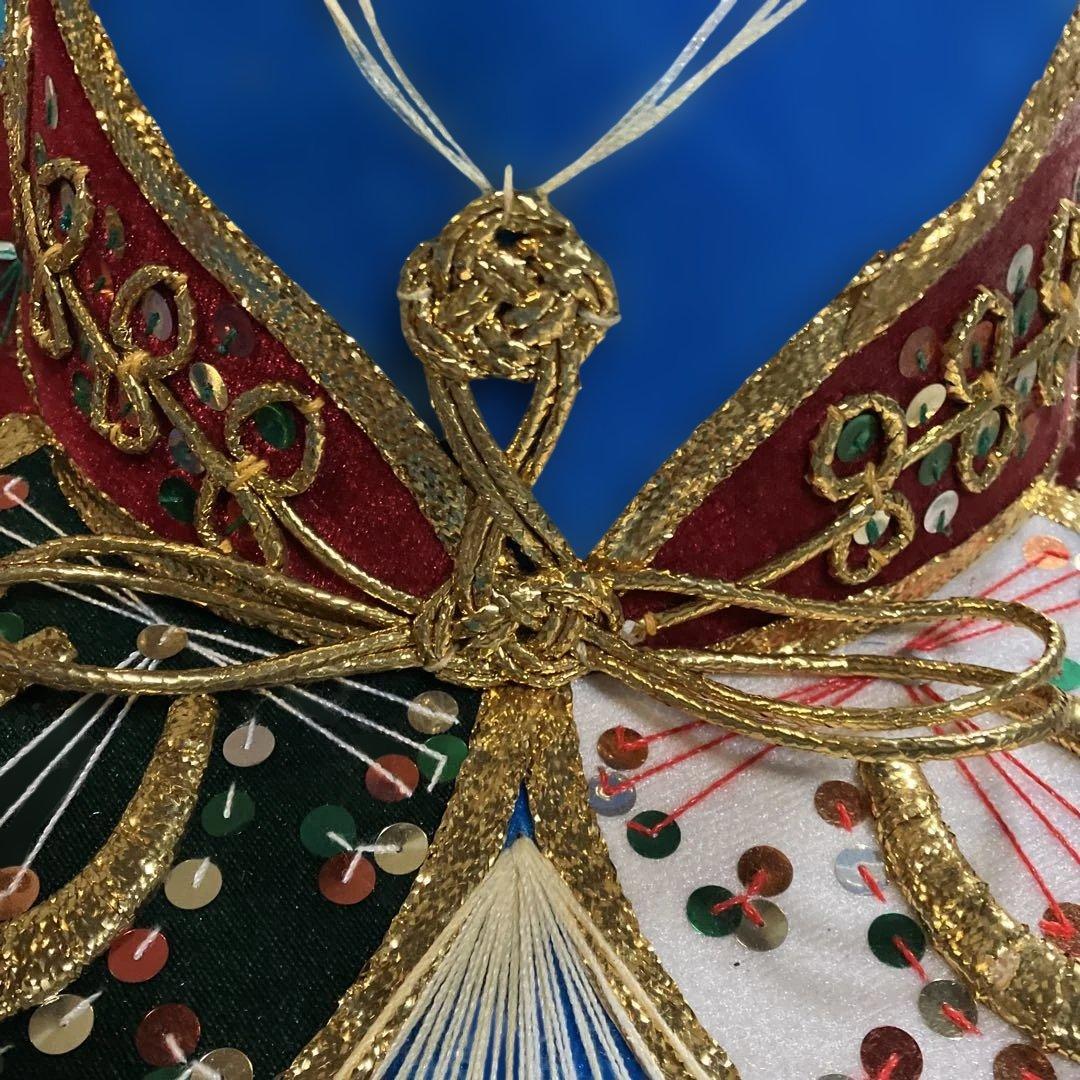 メキシカンハット 青色 刺繍入り