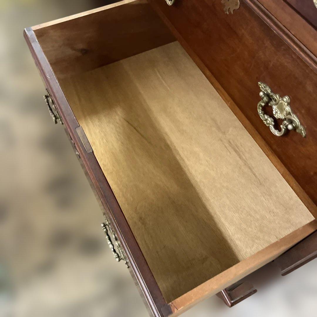 【ヴィンテージ】ミラーキャビネット◆5段収納◇マイナスビス留め◆程度良好