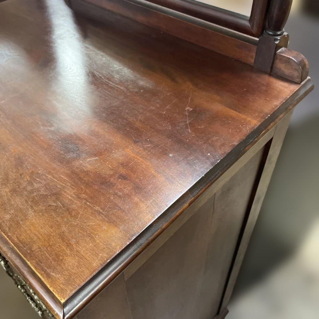 【ヴィンテージ】ミラーキャビネット◆5段収納◇マイナスビス留め◆程度良好