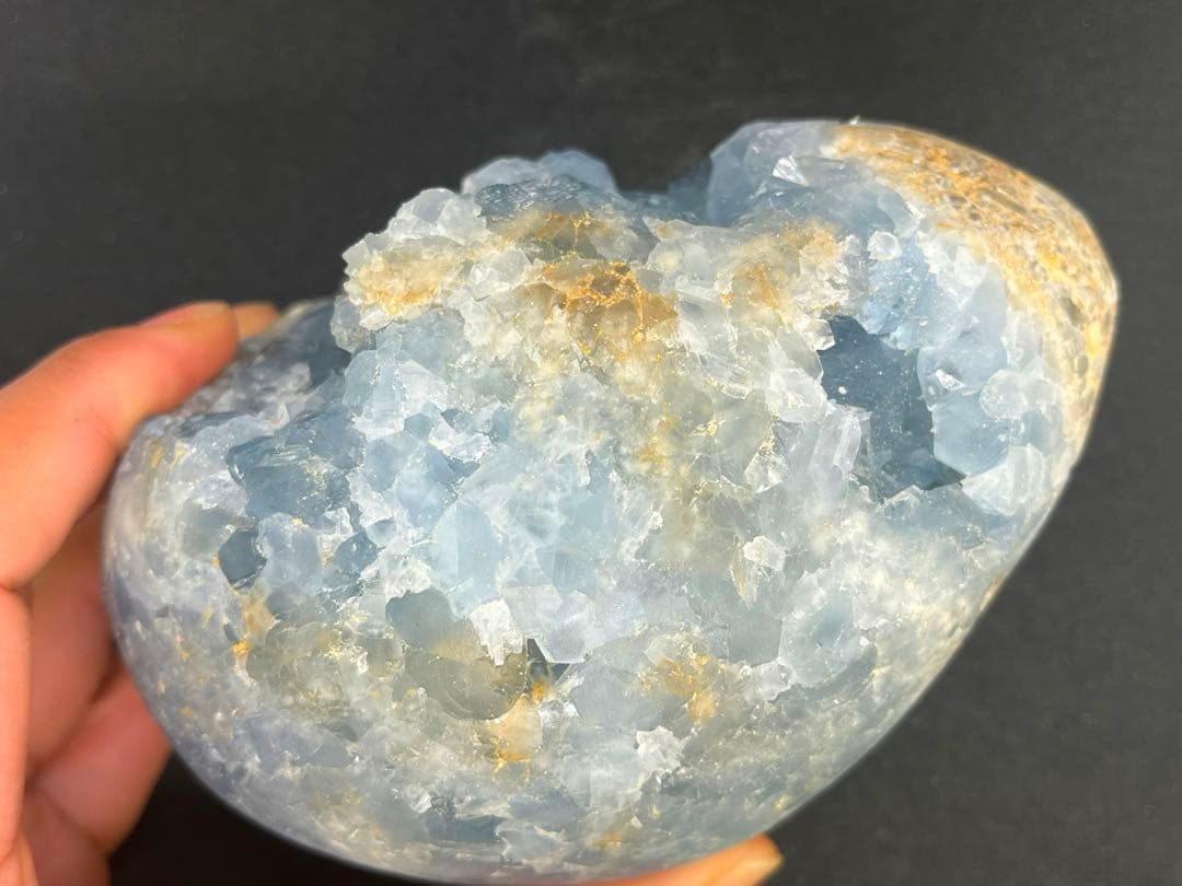 【一点物】天使の石 セレスタイト エッグ型 1kg超｜空間浄化・ヒーリング・瞑想