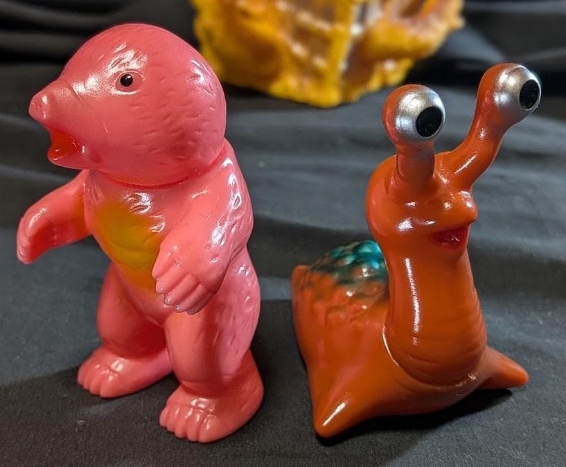 マンモスフラワー（マーミット）＆ナメゴン・モングラー（Ｍ１号）ソフビ３体セット