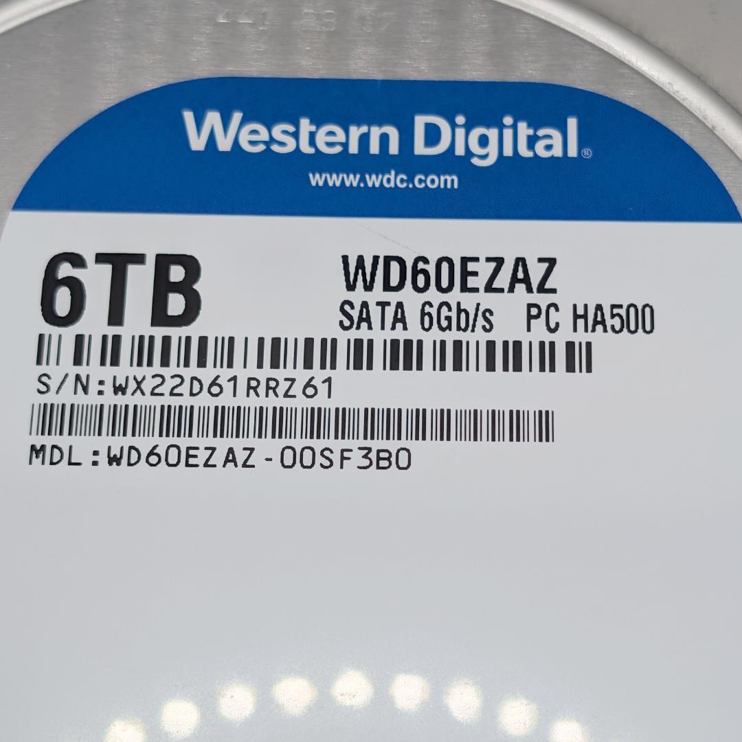 ウエスタンデジタル WD60EZAZ 6TB 内蔵型ハードディスクドライブ