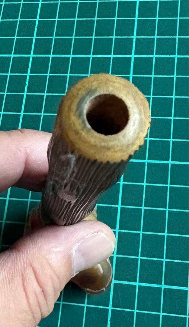 ステッキ(犬の頭部彫刻)の手元