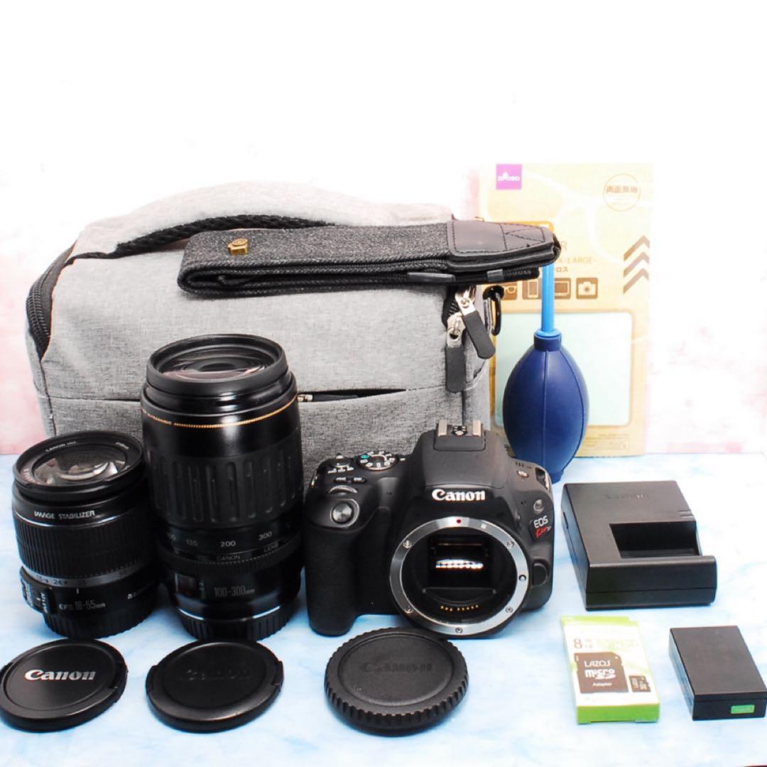 キャノン kiss X9☆一眼レフカメラ☆手ぶれ補正標準＆超望遠☆スマホ転送