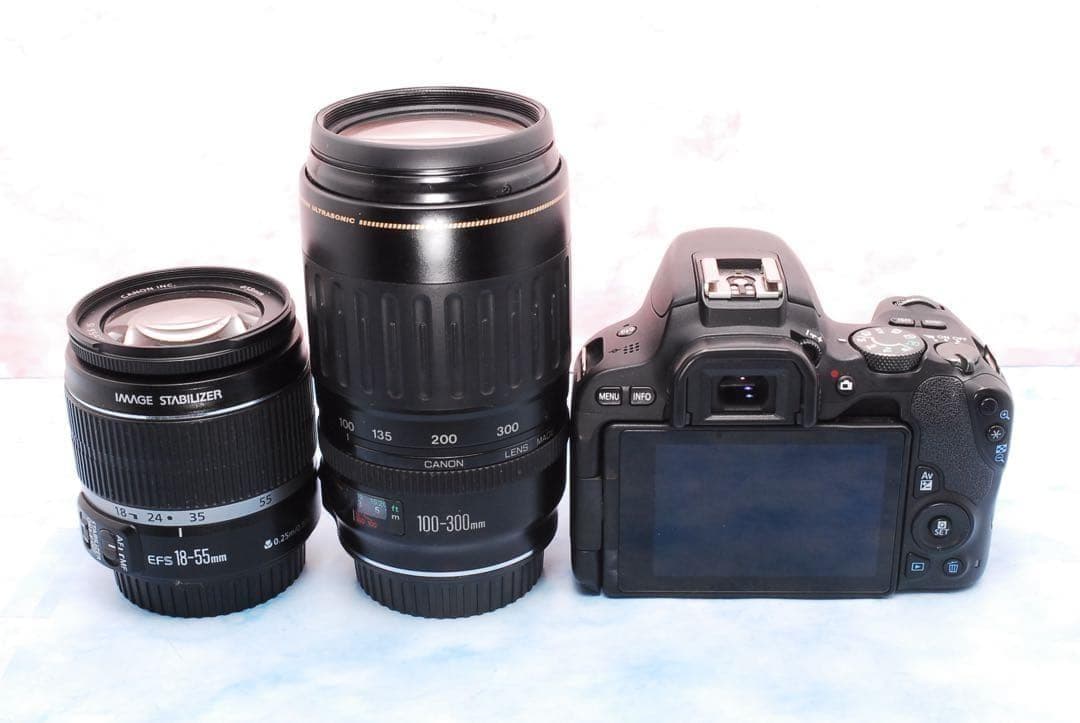 キャノン kiss X9☆一眼レフカメラ☆手ぶれ補正標準＆超望遠☆スマホ転送