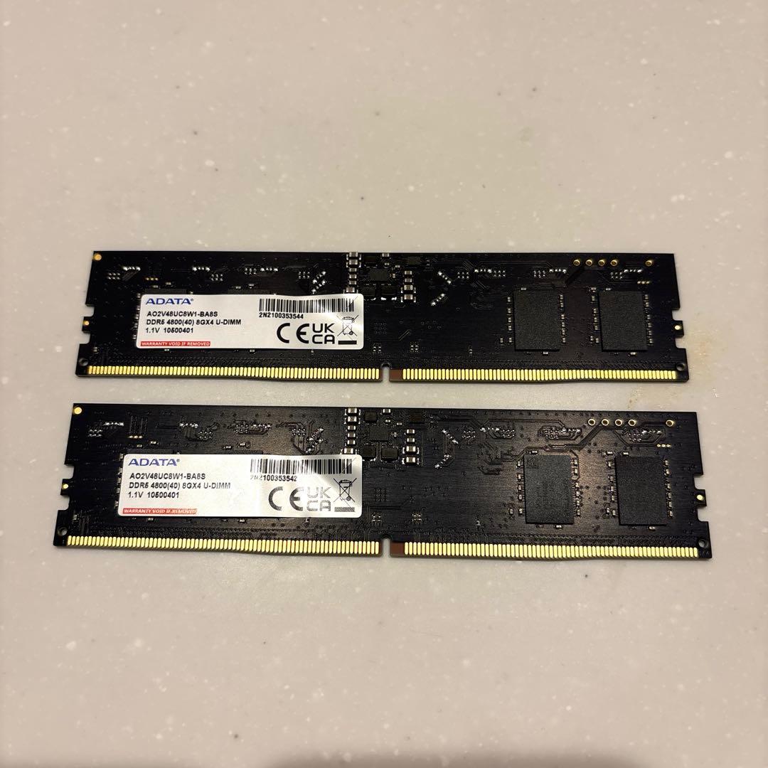 【最終価格】ADATA DDR5-4800 16GB（8GB×2枚）