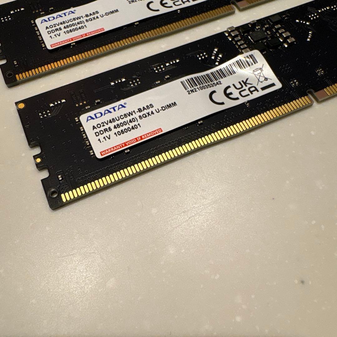 【最終価格】ADATA DDR5-4800 16GB（8GB×2枚）