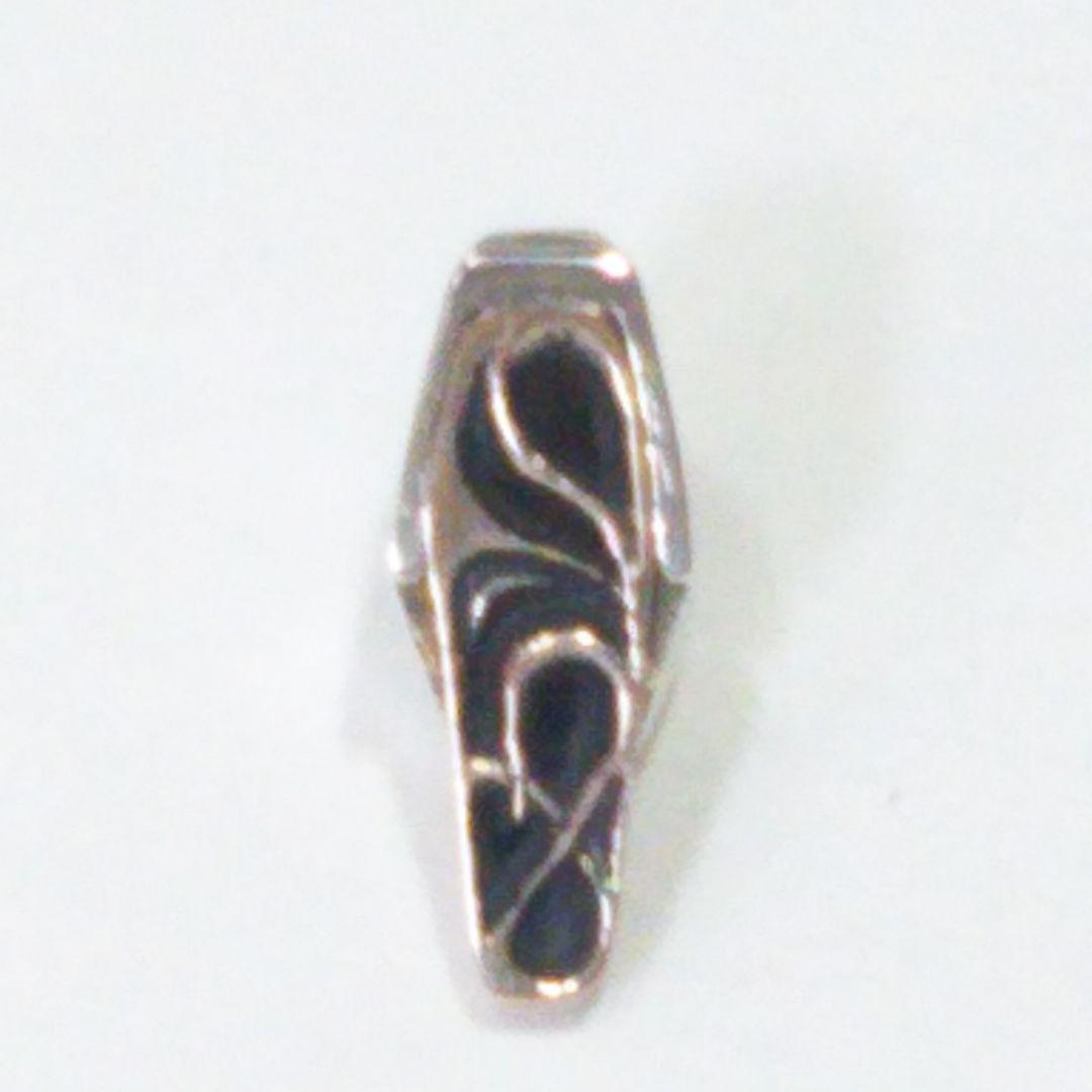 シルバーアクセサリー 　ハンドメイド 唐草 ペンダントトップ  ピンクシルバー