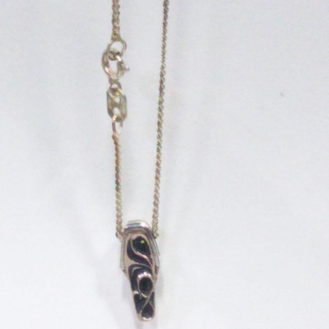 シルバーアクセサリー 　ハンドメイド 唐草 ペンダントトップ  ピンクシルバー