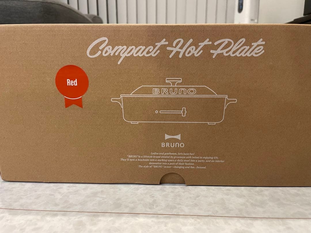 BRUNO コンパクトホットプレート レッド　未使用