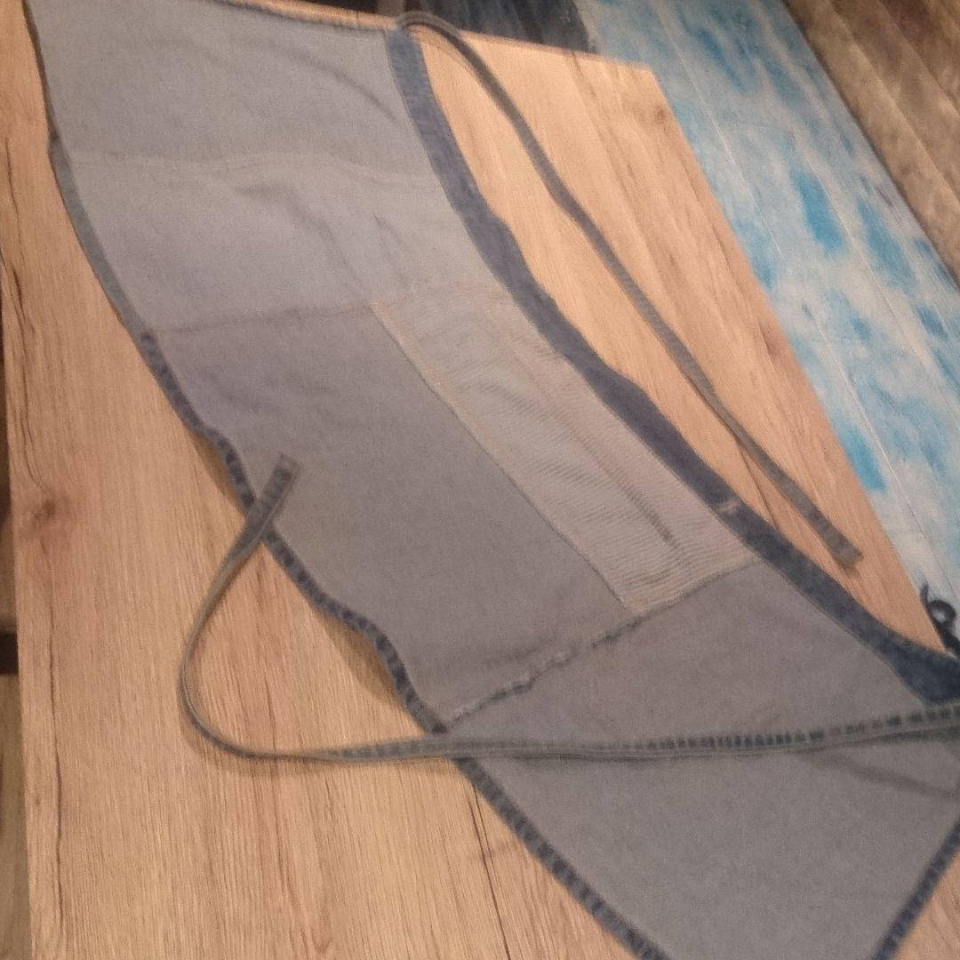 バラ売り可能、5枚セット デニム パッチワーク サロン エプロン