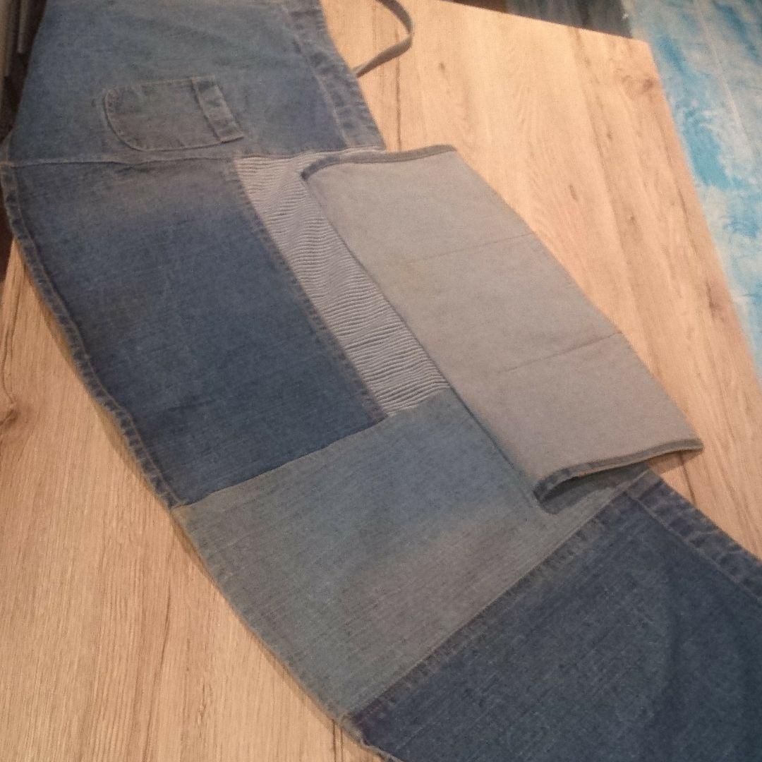 バラ売り可能、5枚セット デニム パッチワーク サロン エプロン