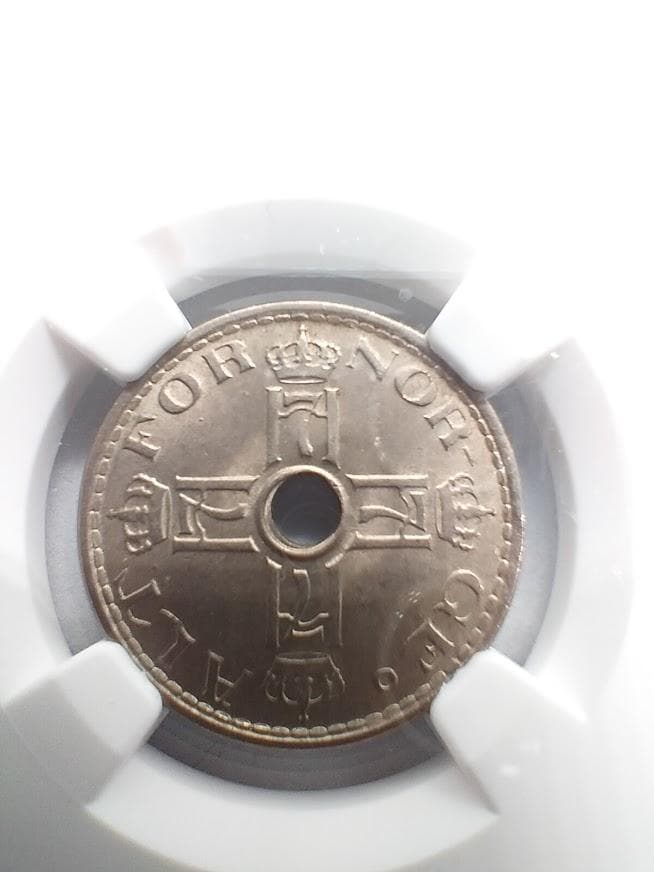 NGC MS64 1947 ノルウェース 50 オール