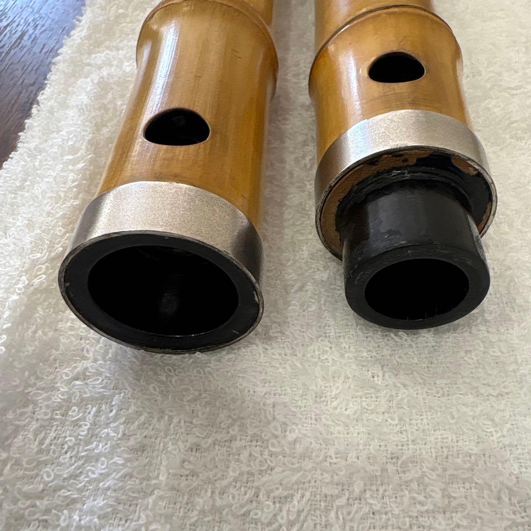 尺八 竹治刻印2ヶ所　 竹製　琴古流　約45.5cm