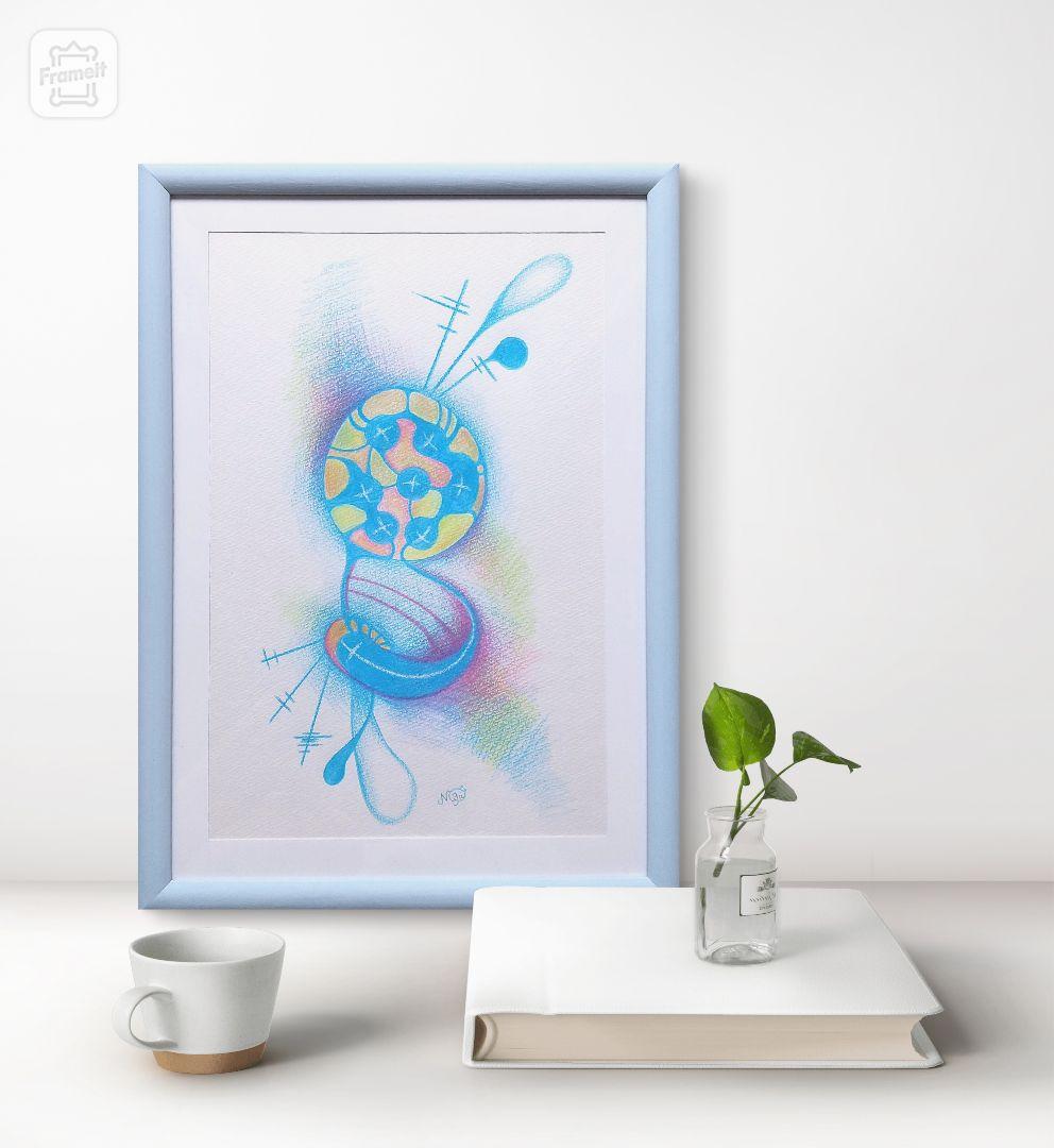 手書き絵画 オリジナル抽象化 ( スポーツ )