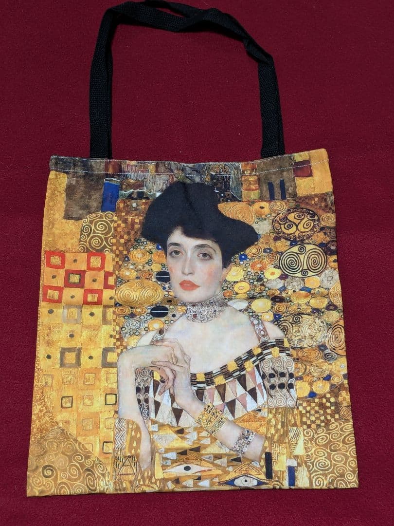 クリムト「抱擁」フレーム付×「アデーレ・ブロッホ=バウアーの肖像」×トートバッグ