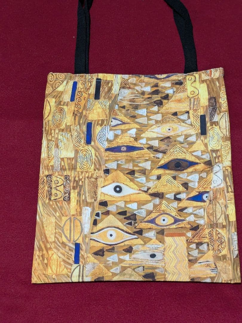 クリムト「抱擁」フレーム付×「アデーレ・ブロッホ=バウアーの肖像」×トートバッグ