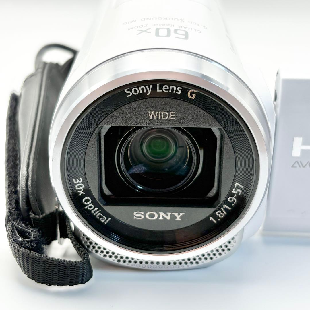 【美品】SONY HDR-CX680 ビデオカメラ 白 2024年製　ホワイト