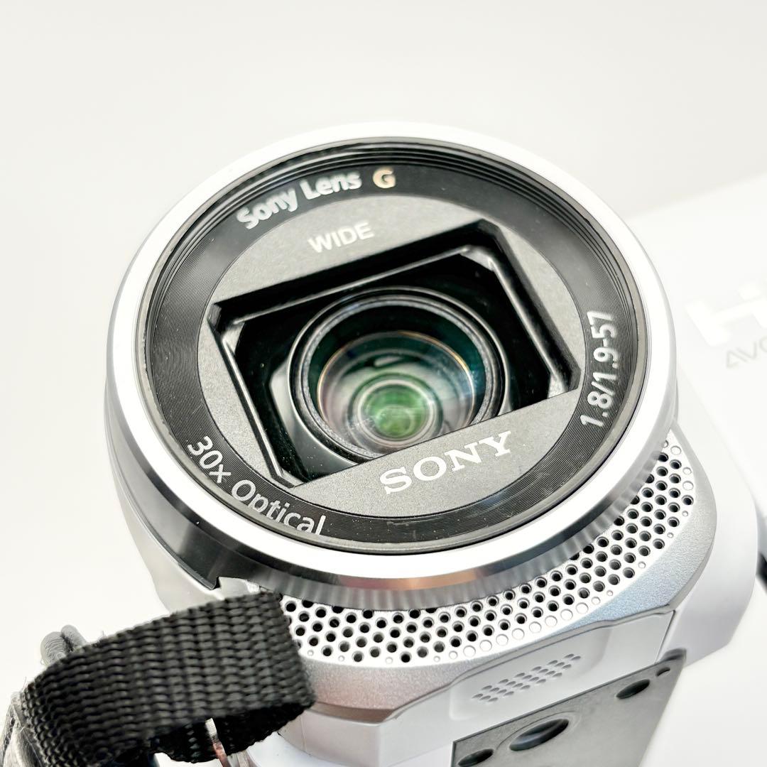 【美品】SONY HDR-CX680 ビデオカメラ 白 2024年製　ホワイト