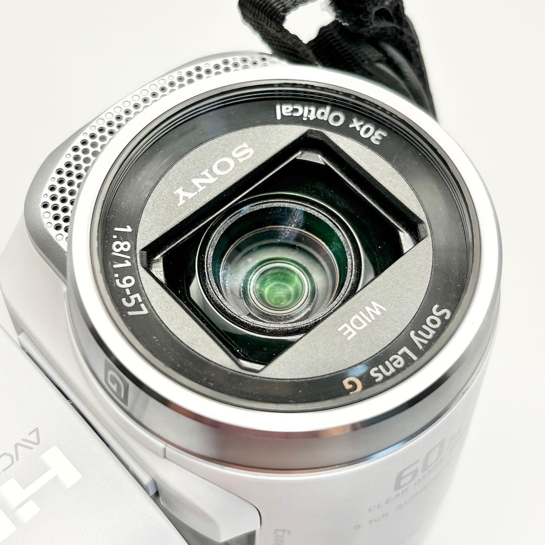 【美品】SONY HDR-CX680 ビデオカメラ 白 2024年製　ホワイト