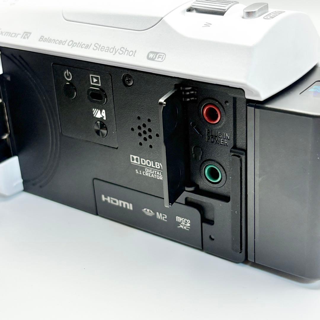 【美品】SONY HDR-CX680 ビデオカメラ 白 2024年製　ホワイト