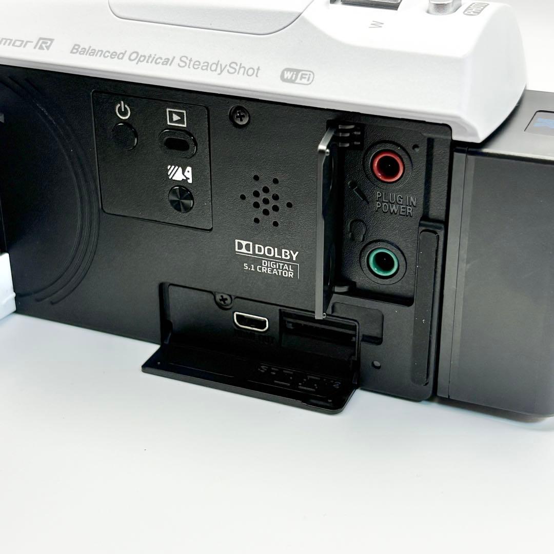 【美品】SONY HDR-CX680 ビデオカメラ 白 2024年製　ホワイト