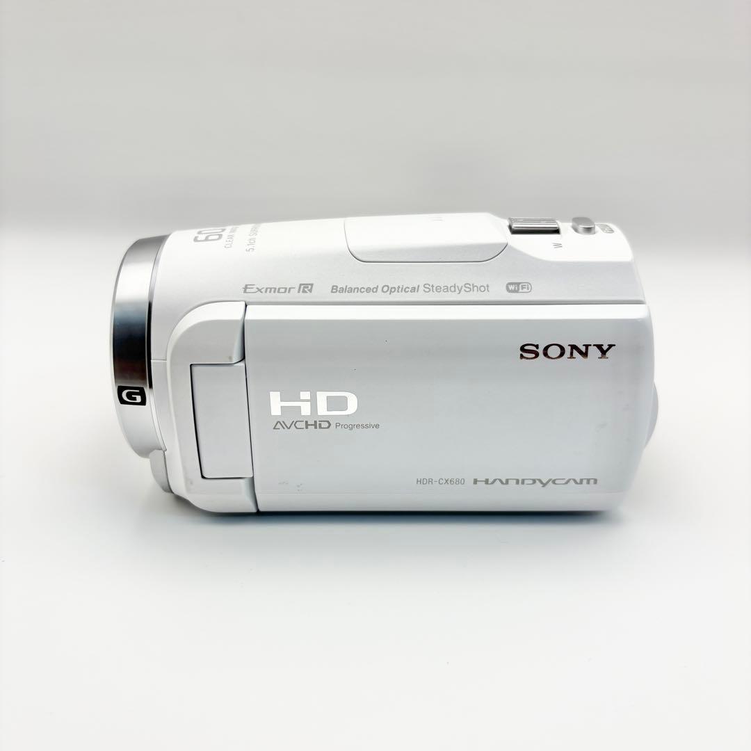 【美品】SONY HDR-CX680 ビデオカメラ 白 2024年製　ホワイト