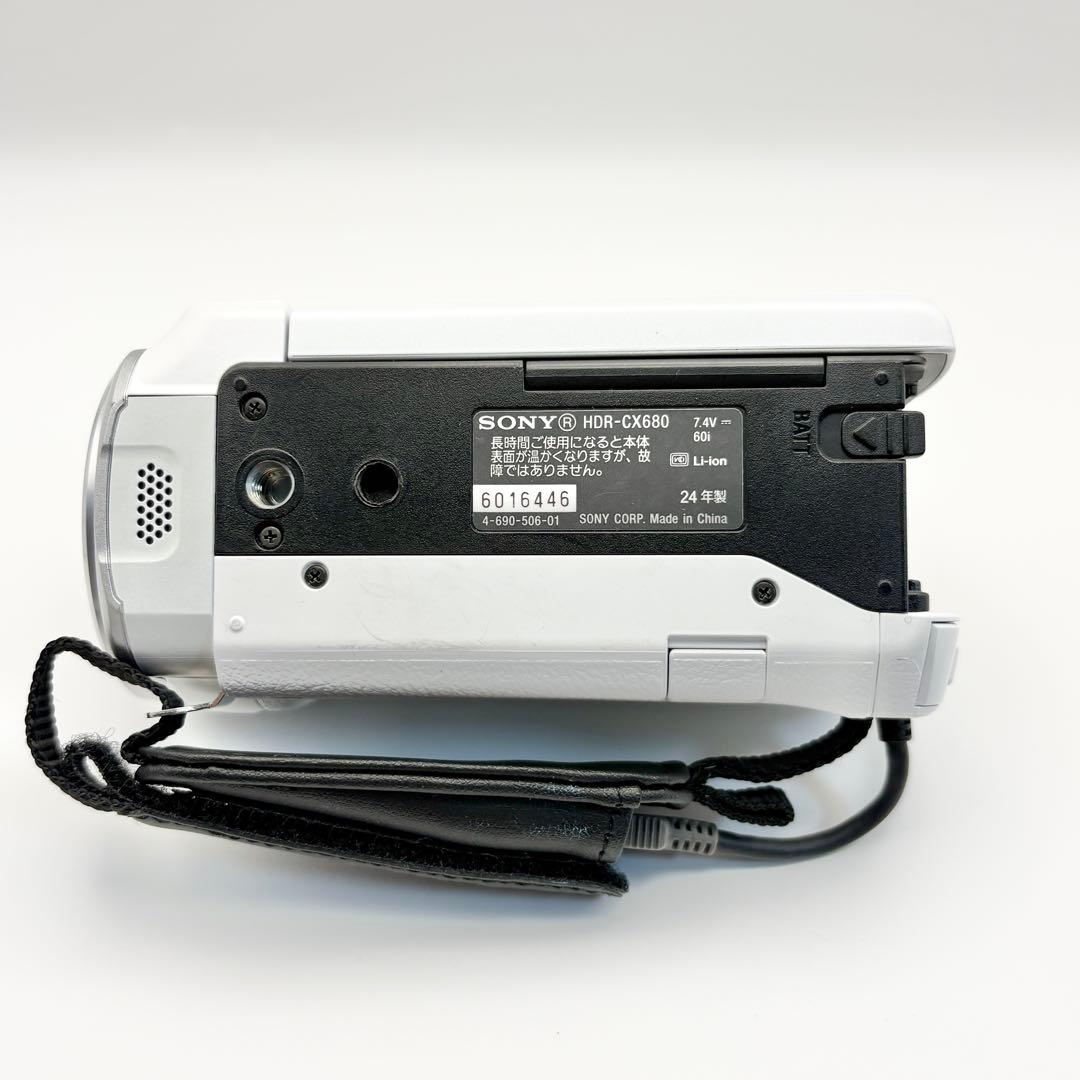 【美品】SONY HDR-CX680 ビデオカメラ 白 2024年製　ホワイト