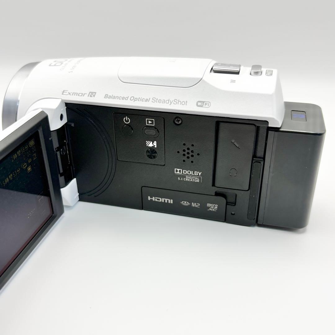 【美品】SONY HDR-CX680 ビデオカメラ 白 2024年製　ホワイト